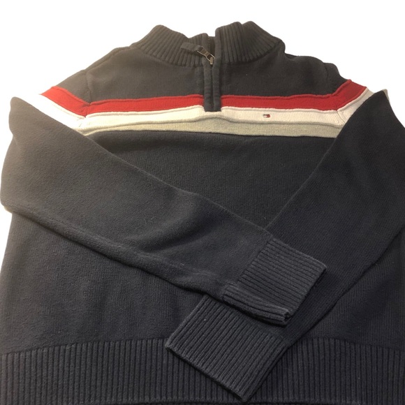 Tommy Hilfiger Boys Zip Front Sweater Size Small 6/7 - Picture 1 of 7